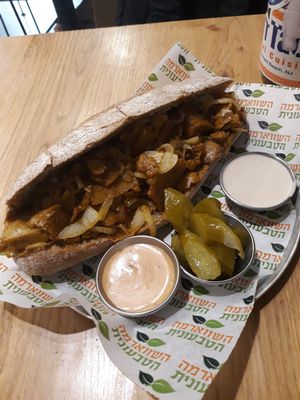 Veg Shwarma at Goodness in Tel Aviv