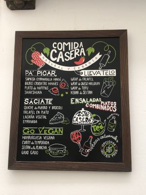 Menu at Chilimosa in Tarifa