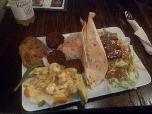 The vegan dish. at Chilimosa in Tarifa