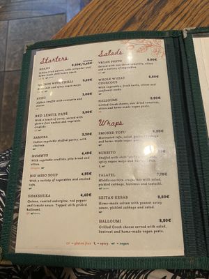 Menu part 1  at Chilimosa in Tarifa