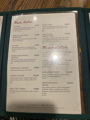 Menu part 2  at Chilimosa in Tarifa