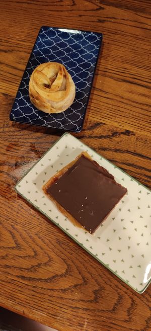 Caramel slice - it was heavenly at Chilimosa in Tarifa