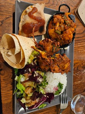 Indian platter at Chilimosa in Tarifa