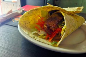 Seitan Wrap at Chilimosa in Tarifa