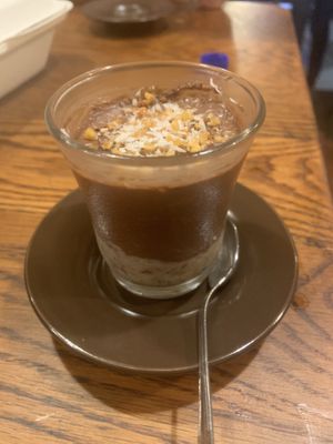 Vegan gluten free chocolate mouse  at Chilimosa in Tarifa