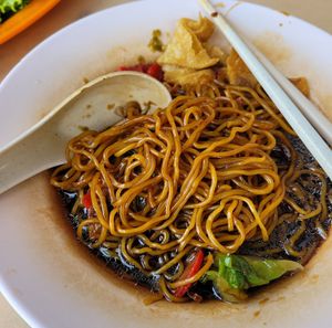 Wan tan noodles is pretty good. at Jian Jian Vegetarian Food in Penang