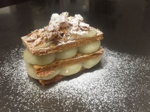 Vegan mille feuille at Pasalidis in Thessaloniki