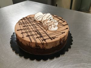 Two mousse chocolate cake at Pasalidis in Thessaloniki