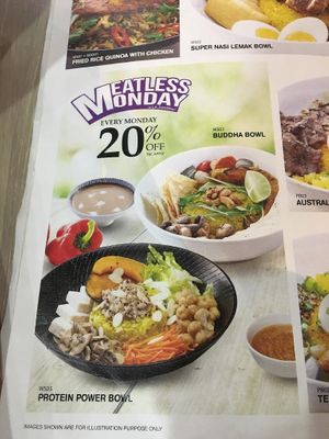 Meatless Monday discount! at Goodness Greens Cafe in Kuala Lumpur