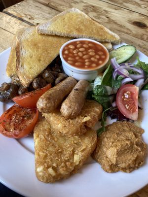 31 August 2023. Full vegan ‘rocking’ breakfast.  at Kenny's Rock and Soul Cafe in Brighton