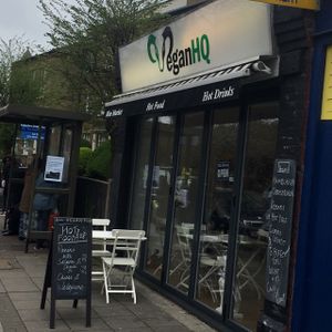 show front  at Vegan HQ in West London