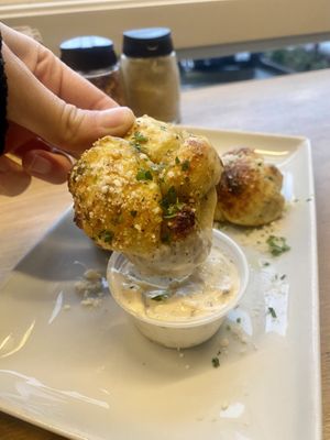 The garlic ranch is fantastic!  #Veganuary at Virtuous Pie in Portland