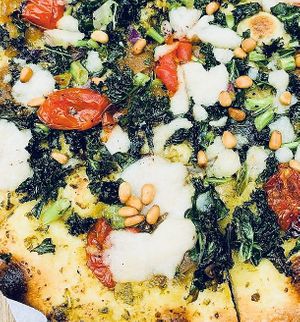 Ultraviolet pizza  at Virtuous Pie in Portland