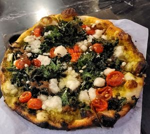 "Ultraviolet" pizza #Veganuary at Virtuous Pie in Portland