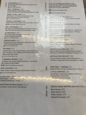 Menu #Veganuary at Virtuous Pie in Portland