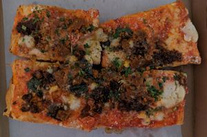 Be My Lover Detroit Pizza at Virtuous Pie in Portland