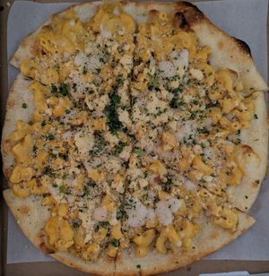 Mac + Cheezza Pizza at Virtuous Pie in Portland