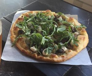 SUPERFUNGHI
Cashew Mozzarella, Herbed Potatoes, Wild Mushrooms, Truffle Almond Ricotta, Rocket at Virtuous Pie in Portland