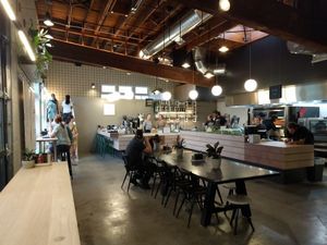 inside the restaurant at Virtuous Pie in Portland