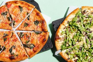 Margherita Pizza & Superfunghi Pizza at Virtuous Pie in Portland