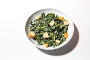 kale caesar salad at Virtuous Pie in Portland