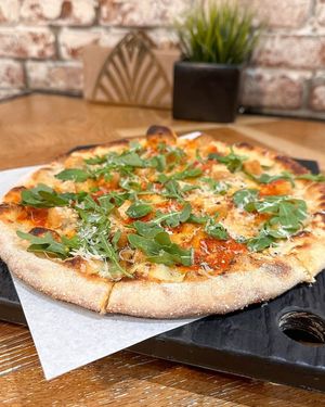 CHICKEN PARM PIZZA 🍕 at Virtuous Pie in Portland