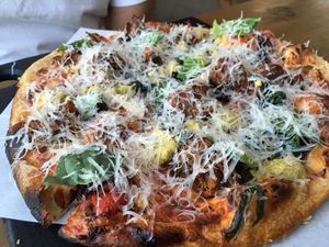 Meatballs and Chèvre  at Virtuous Pie in Portland