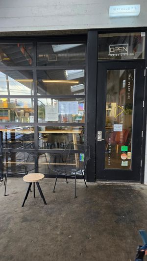Front door at Virtuous Pie in Portland