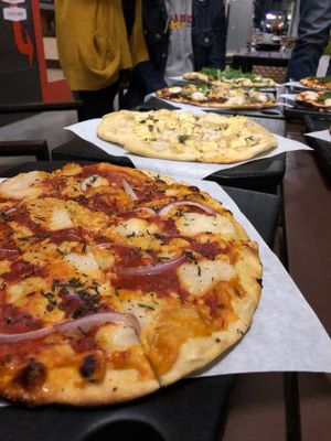 Eat all the vegan pizzas! at Virtuous Pie in Portland