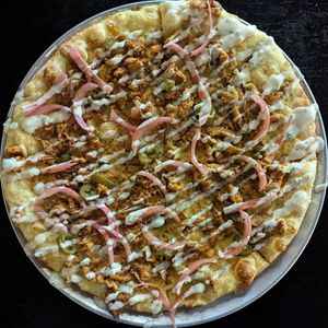 Shawarma Pizza at Virtuous Pie in Portland