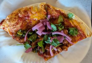 Spicy BBQ Chick'n at Virtuous Pie in Portland