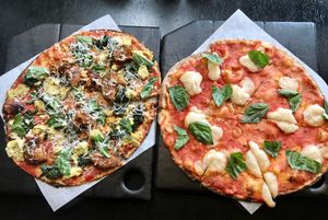 His and hers at Virtuous Pie in Portland