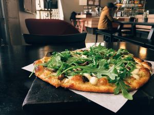 Super funghi at Virtuous Pie in Portland