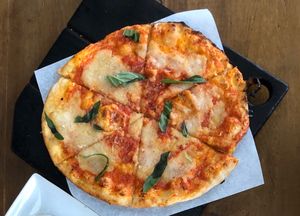 Margarita Pizza at Virtuous Pie in Portland