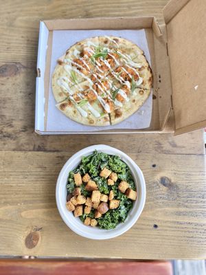 Stranger Wings & Kale Salad  at Virtuous Pie in Portland