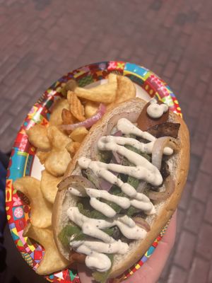 Vegan hot dog  at Disneyland - Award Weiners in Anaheim