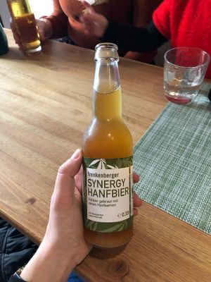 Hemp beer at Organic Pizza in Salzburg