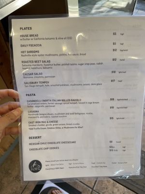 2021 menu at Donna Jean in San Diego