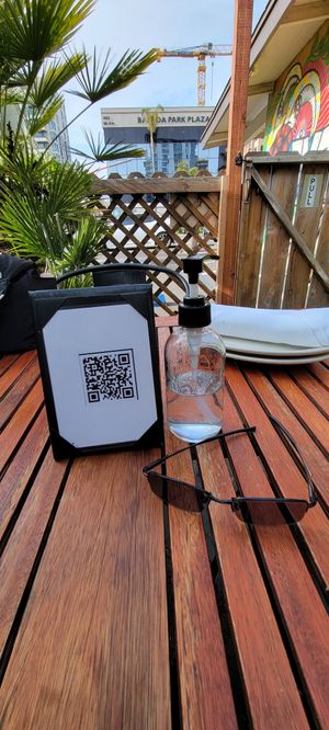Order using the QR Code to bring up the menu. at Donna Jean in San Diego
