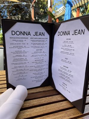 Drink menu #Veganuary at Donna Jean in San Diego