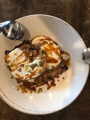 Bread pudding  at Donna Jean in San Diego