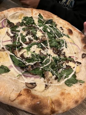Pizza - onion, mushroom, spinach   at Donna Jean in San Diego