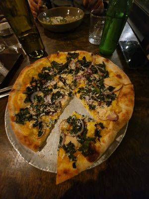Vampire pizza with extra onion. Delicious! at Donna Jean in San Diego