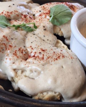 Biscuits and Gravy from the Sunday brunch menu at Donna Jean in San Diego