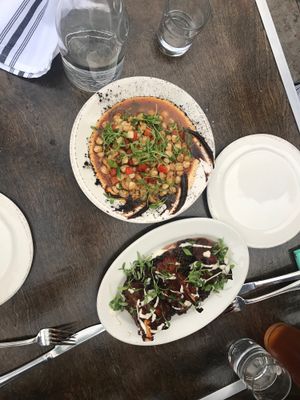 Hominy and BBQ Cauliflower *so good* at Donna Jean in San Diego