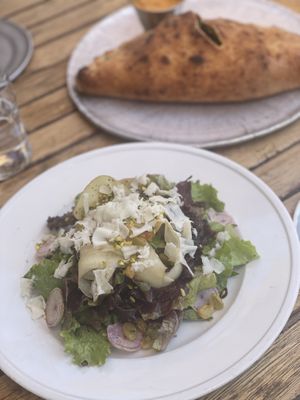 Really good salad and breakfast calzone  at Donna Jean in San Diego