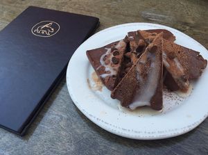 An early version of the New Mexico Chocolate Chile Pie at Donna Jean in San Diego