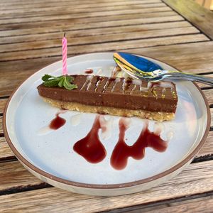 New Mexico chile chocolate cake  at Donna Jean in San Diego