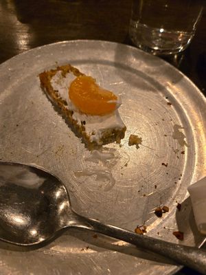 Orange cake (this is only 1/4 of the cake slice) at Donna Jean in San Diego