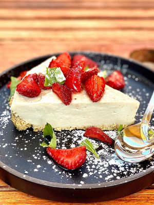 Vegan cheesecake  #Veganuary at Donna Jean in San Diego